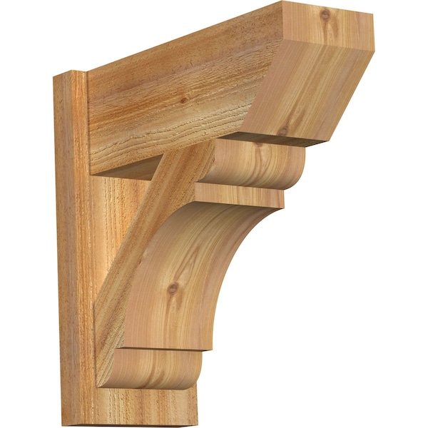 Ekena Millwork Olympic Slat Rough Sawn Outlooker, Western Red Cedar, 8"W x 20"D x 20"H OUT08X20X20OLY06RWR - main